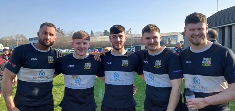 Quins try scorers - Jack Price, Gethin Bradney, Tom Donovan, Ben Hathaway and Harry Owen Quins try scorers - Jack Price, Gethin Bradney, Tom Donovan, Ben Hathaway and Harry Owen